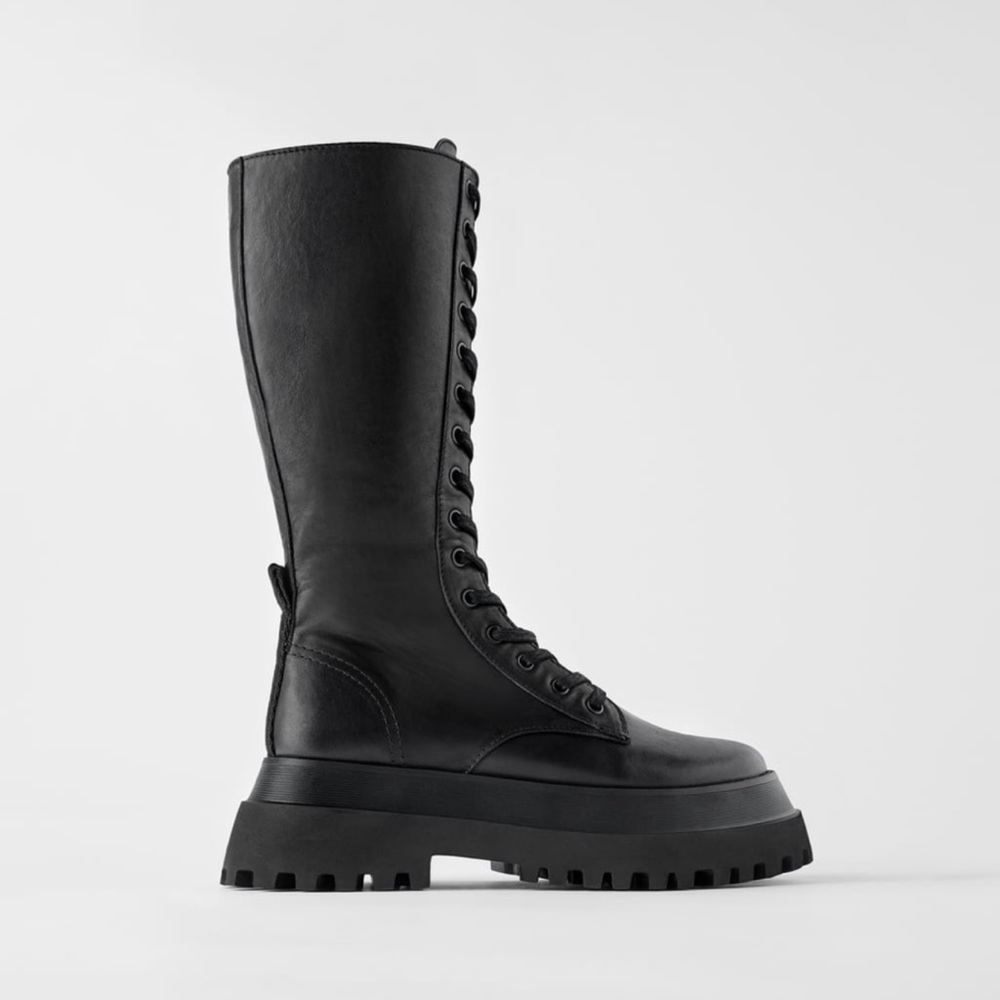 Zara leather boots.